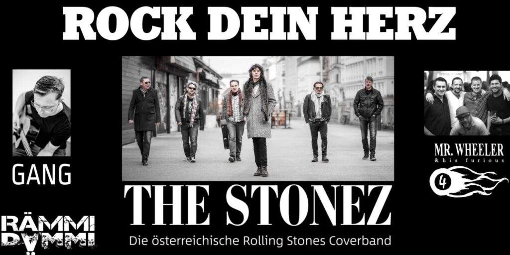 Rock Dein Herz 2022 Benefizkonzert AKS Rämmi Dämmi mit The Stonez, GANG und Mr. Wheeler & his furious Four